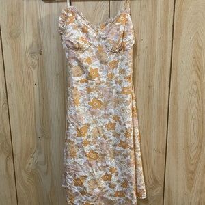 ROMWE Floral Print Dress with Spaghetti Straps